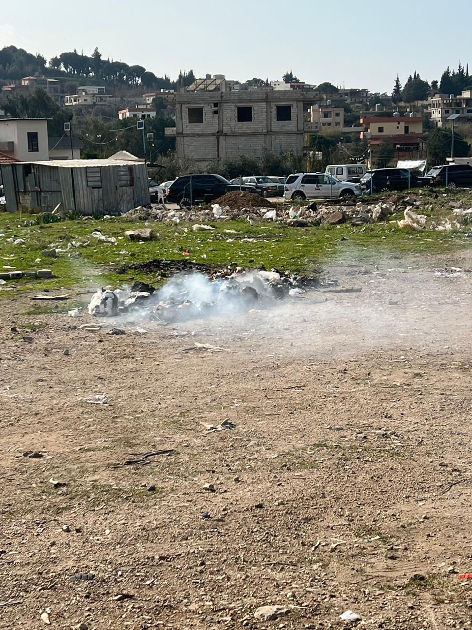 Burning waste in Akkar