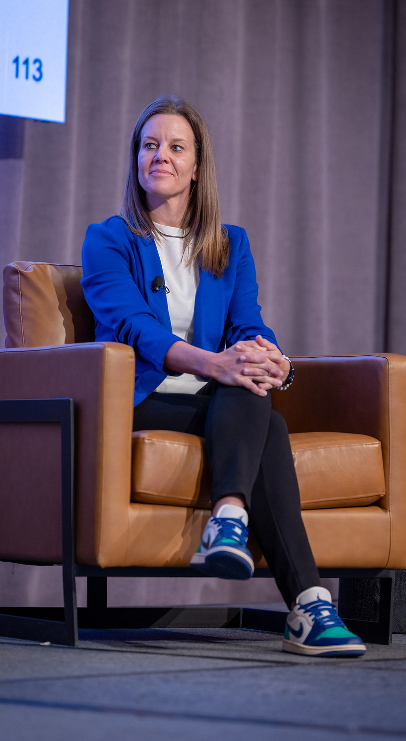 Kayla Lujan talking at a Conference