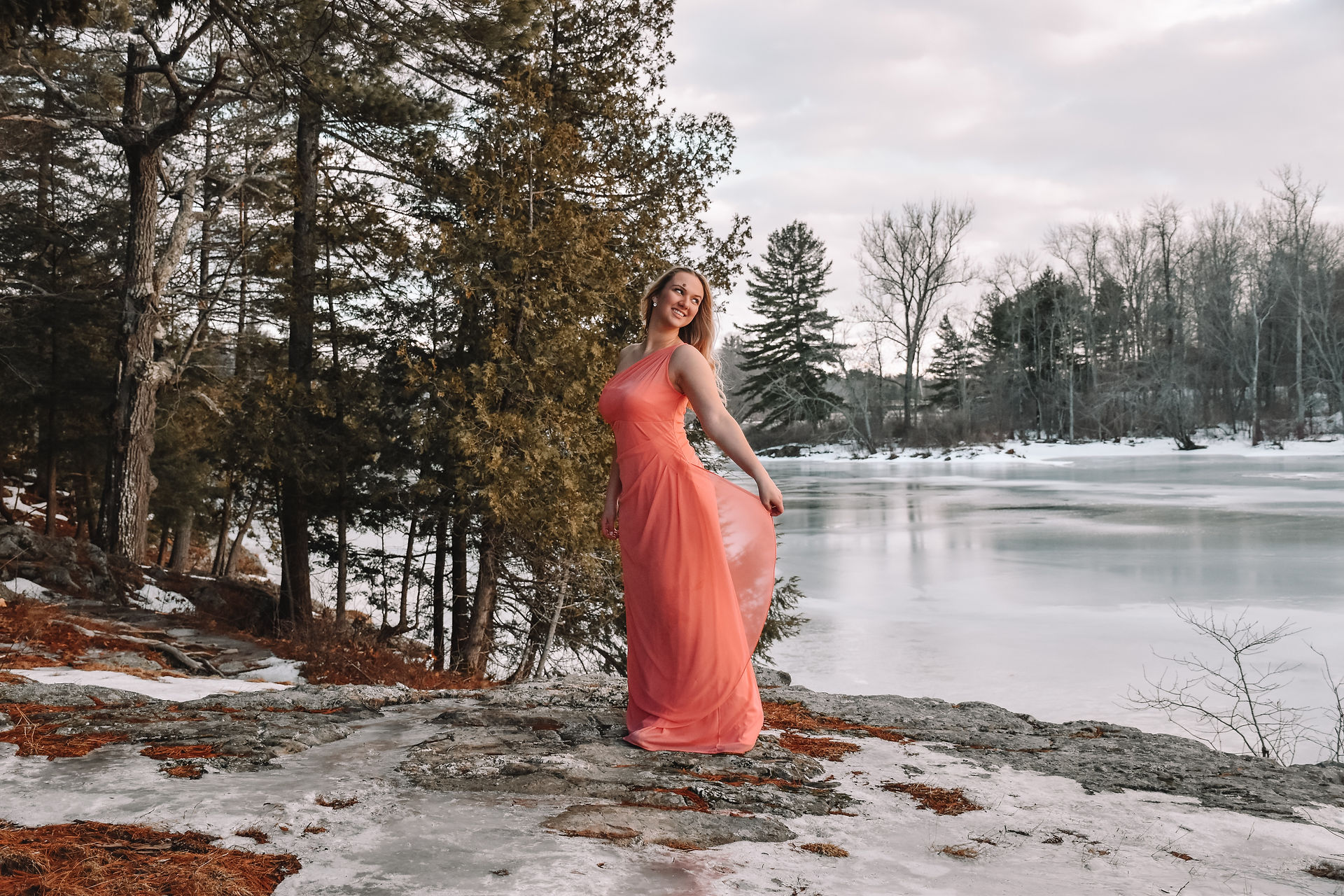 Winter Prom Dress Photoshoot