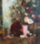 Pink Roses, Red Plate & Copper