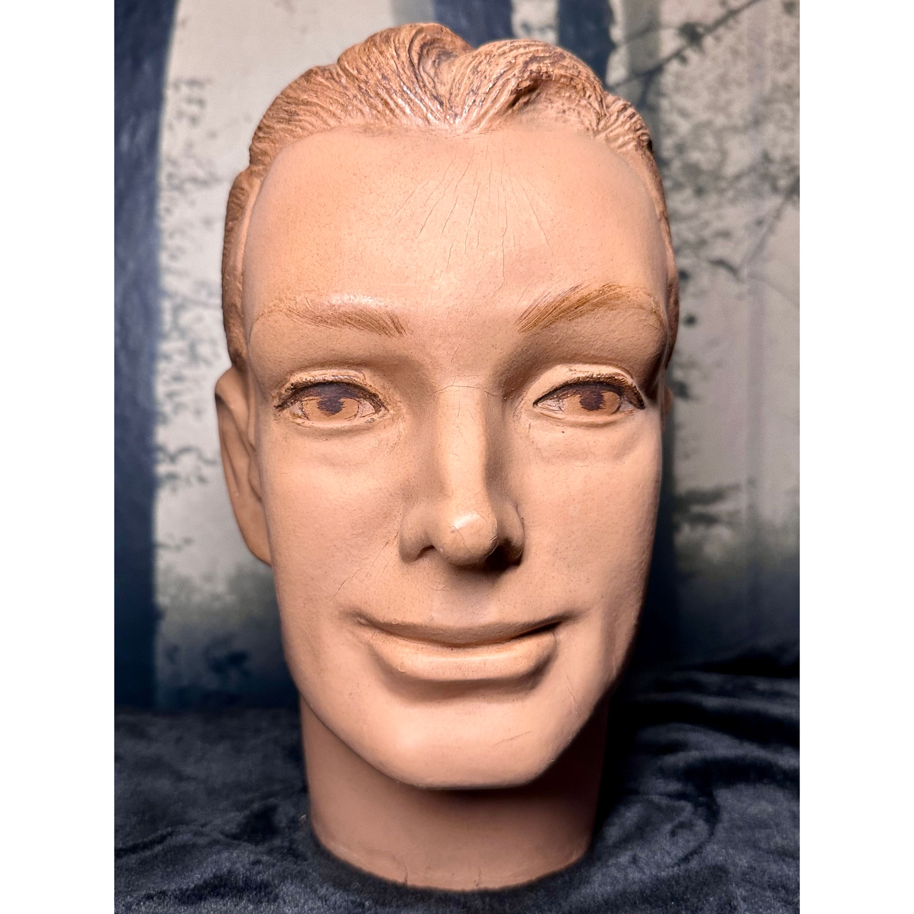 Vintage Male Mannequin Head Display