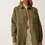 Thumbnail: Khaki Pocket Oversize Muslin Shirt