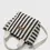 Thumbnail: Striped Mini Linen Tote Bag B&W