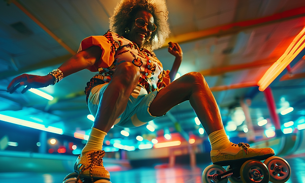 holybanana2153_old_black_woman_roller_skating_with_leg_in_the_a_ae150fd1-1d74-497f-86d5-17