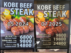 Wołowina Kobe podrożała o 34% w ciągu roku – porównanie cen w restauracji w Tokio (2024 vs 2025)