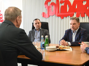 Leader of the “Solidarność” Trade Union Meets with Aliaksandr Yarashuk