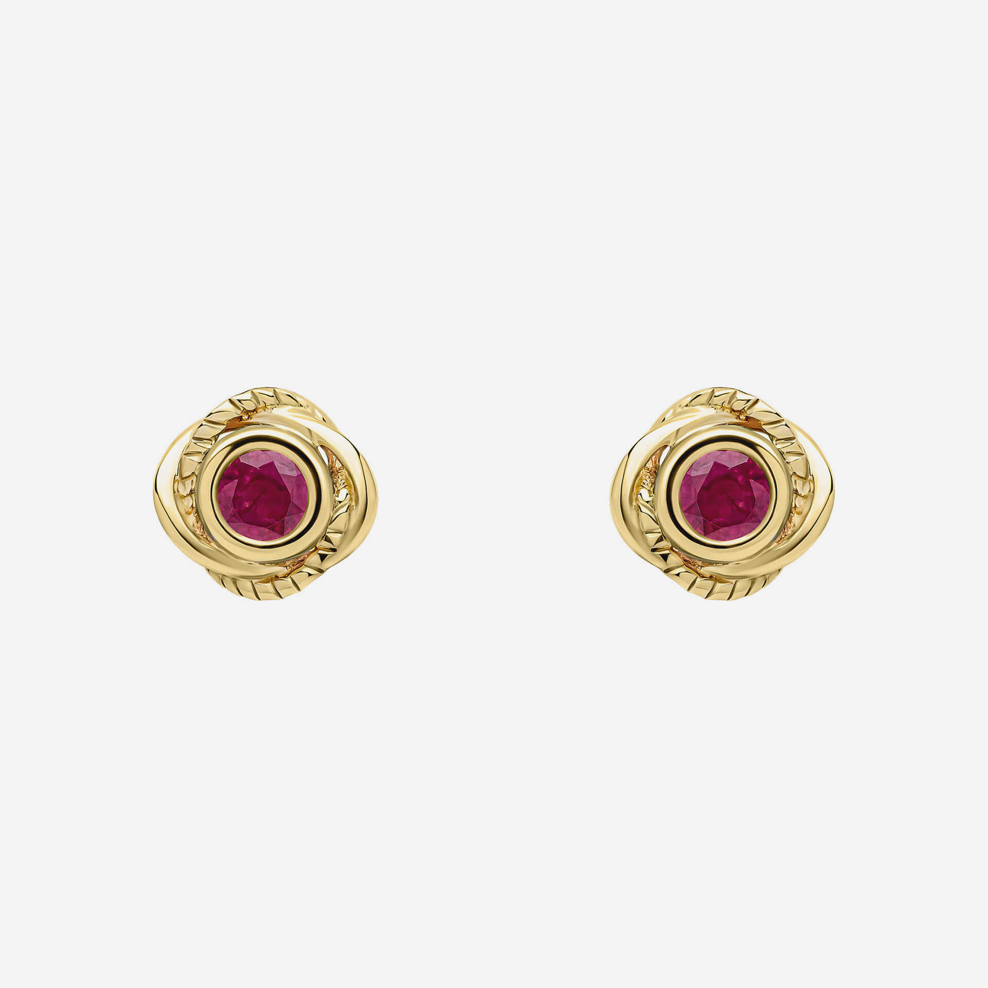 9ct Gold Fura Ruby Stud Earrings