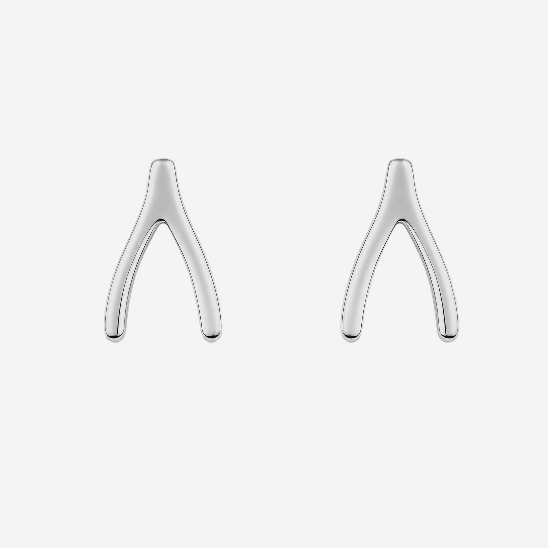 Wishbone Stud Earrings