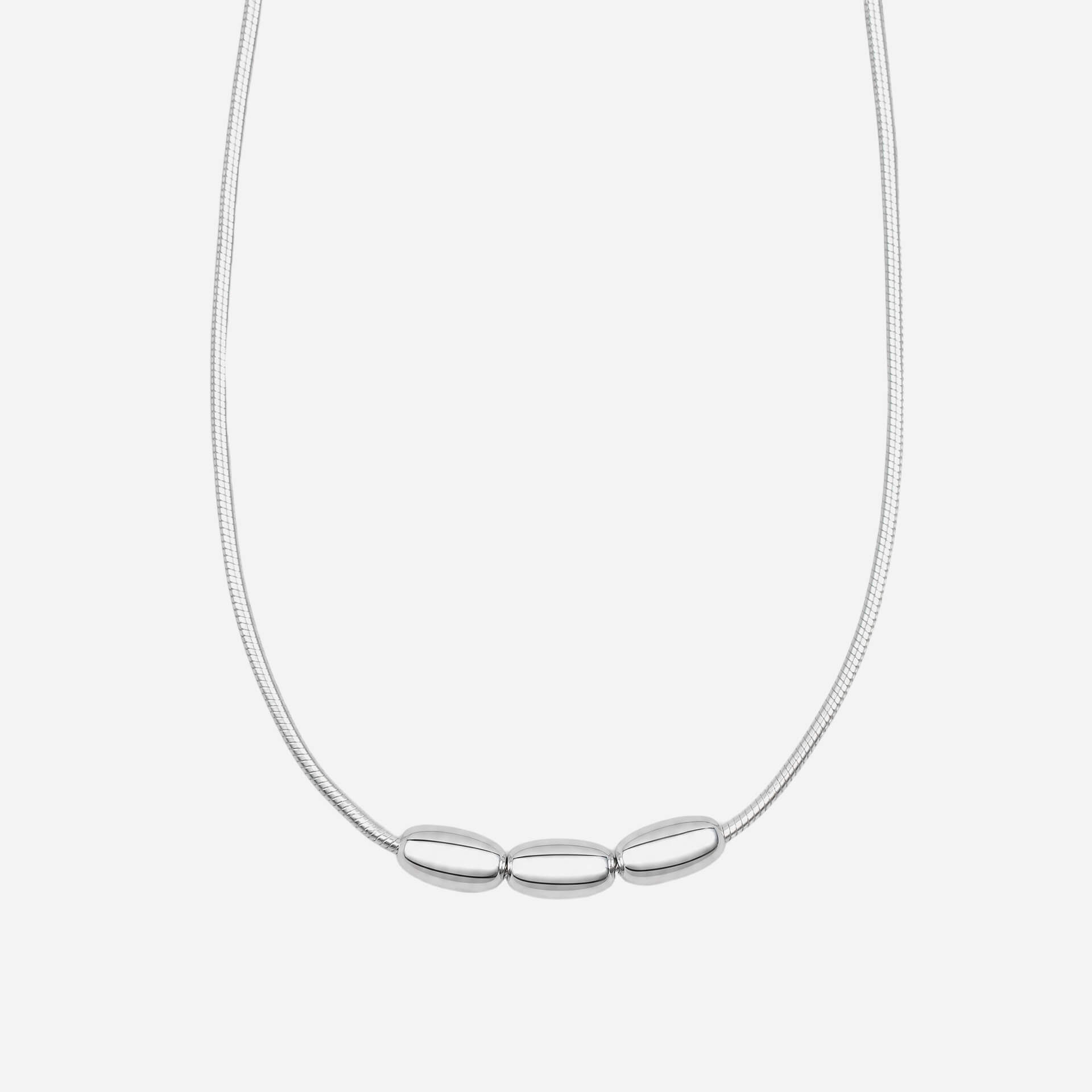 Three Bead Snake Chain Necklace