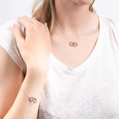 Interlocking Rings Necklace Diamonfire