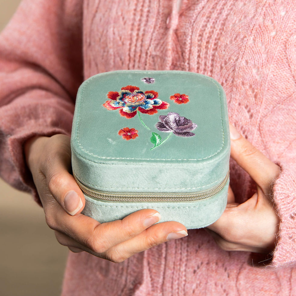 Thumbnail: Laura Ashley Elveden Embroidered Jewellery Box
