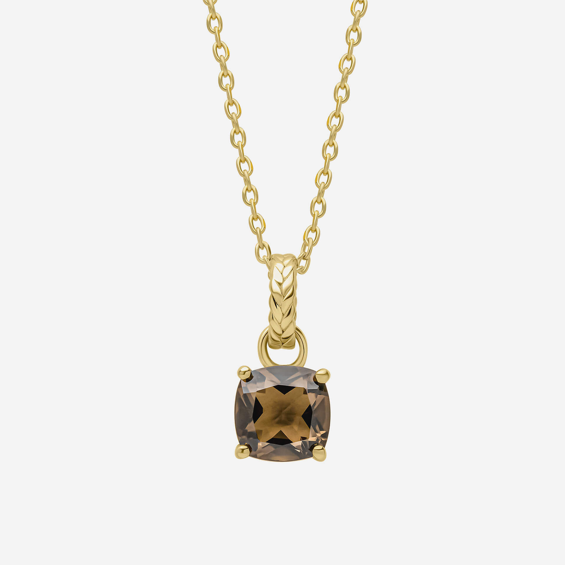 Laura Ashley Zelia Stripe Smokey Quartz Necklace
