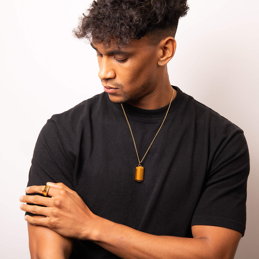 Thumbnail: Fred Bennett Signet Ring with Semi Precious Stone