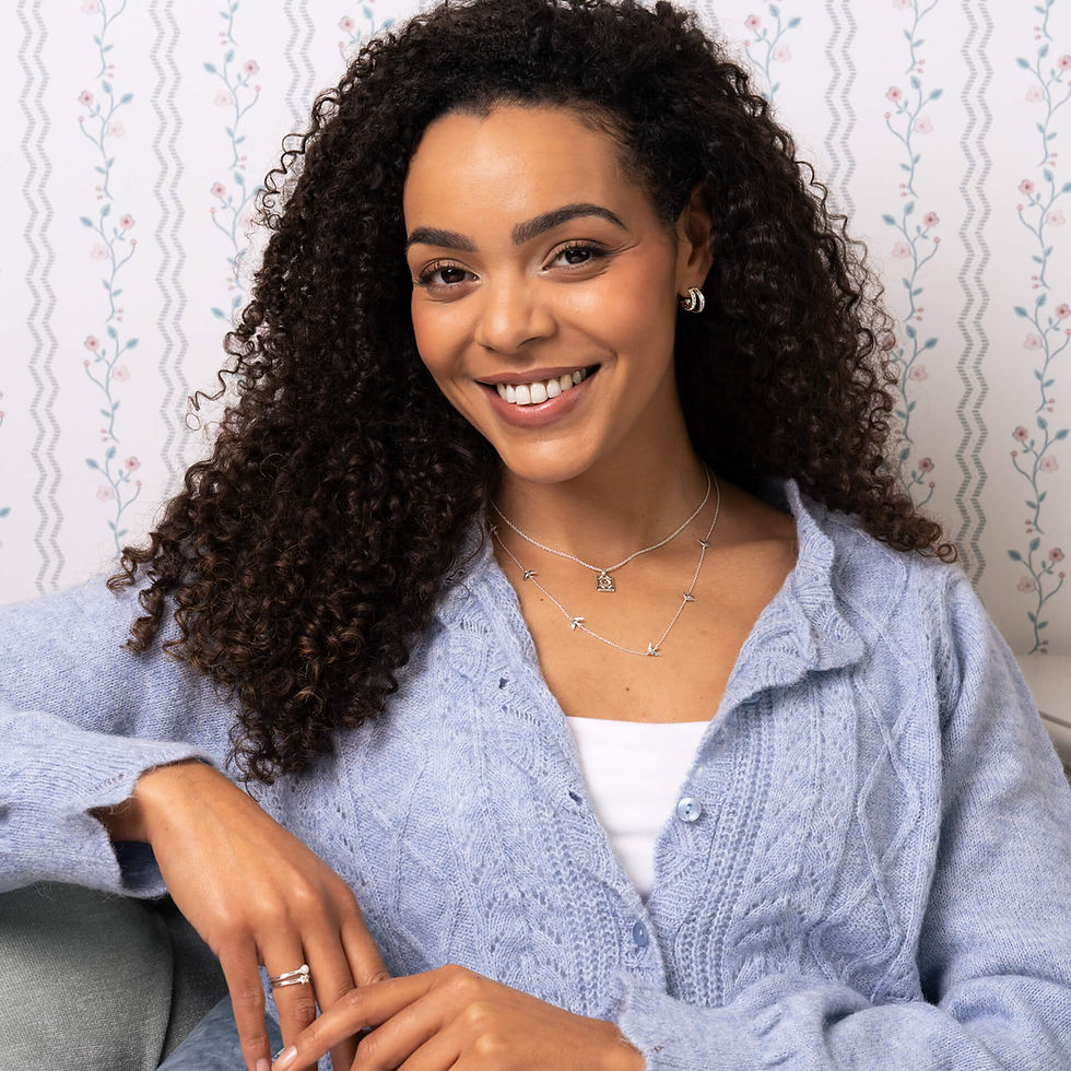 Thumbnail: Laura Ashley Blue Birds Station Necklace