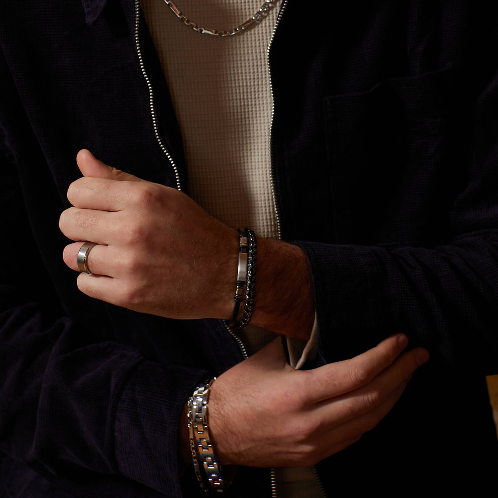 Thumbnail: Fred Bennett Brushed Steel Spinner Ring