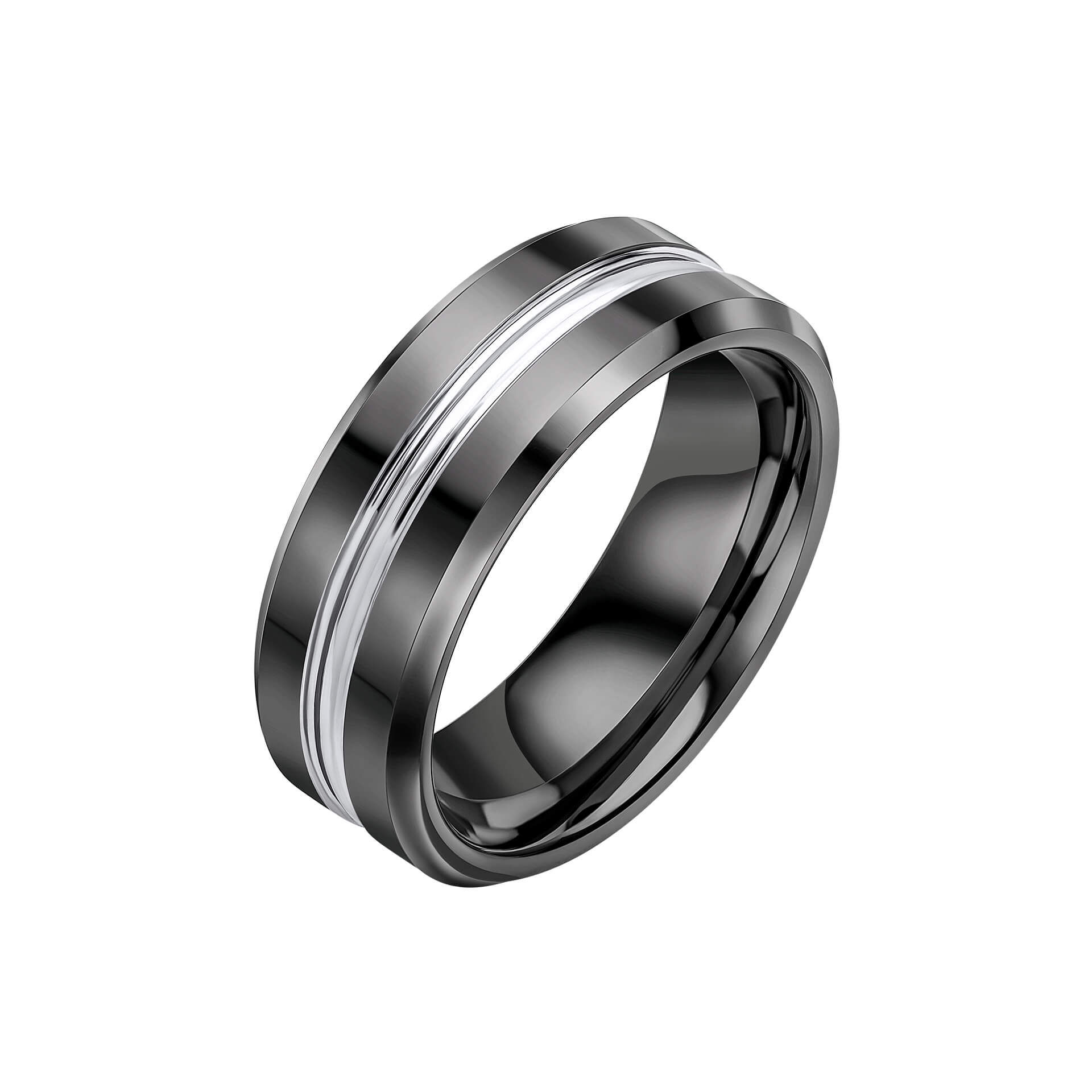 Tungsten Ring with IP Black Plating