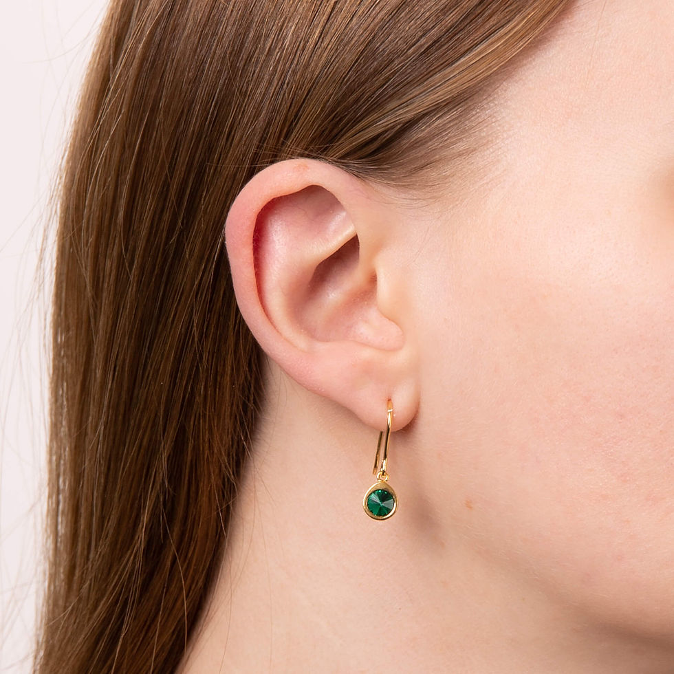 Thumbnail: CZ Crystal Drop Earrings