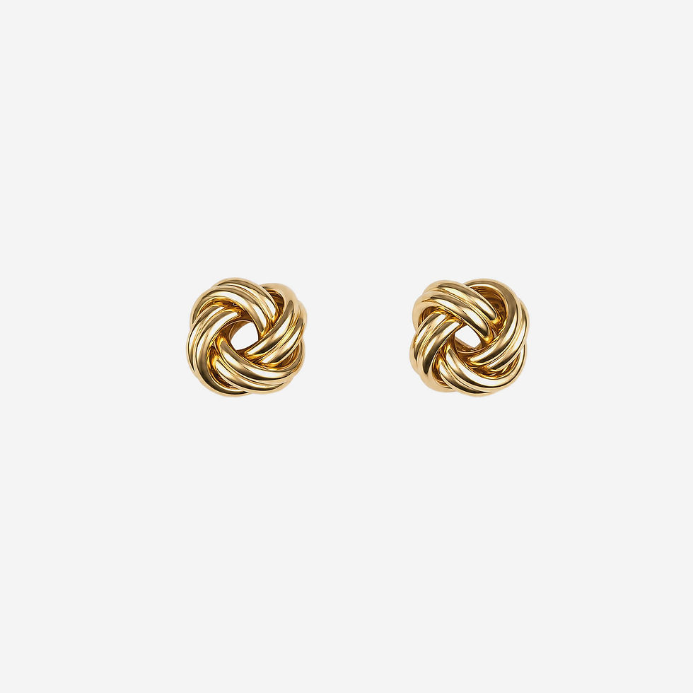 Thumbnail: Round Knot Stud Earrings