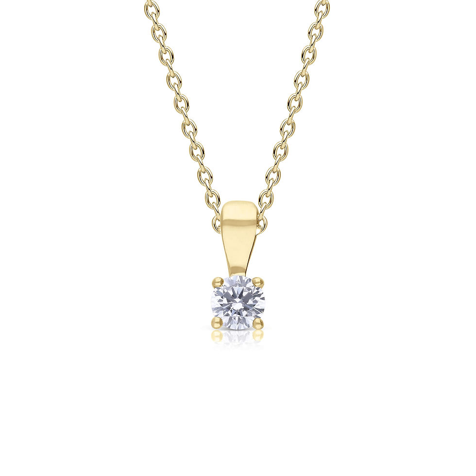 Thumbnail: 4 Claw Set 0.25ct Zirconia Necklace