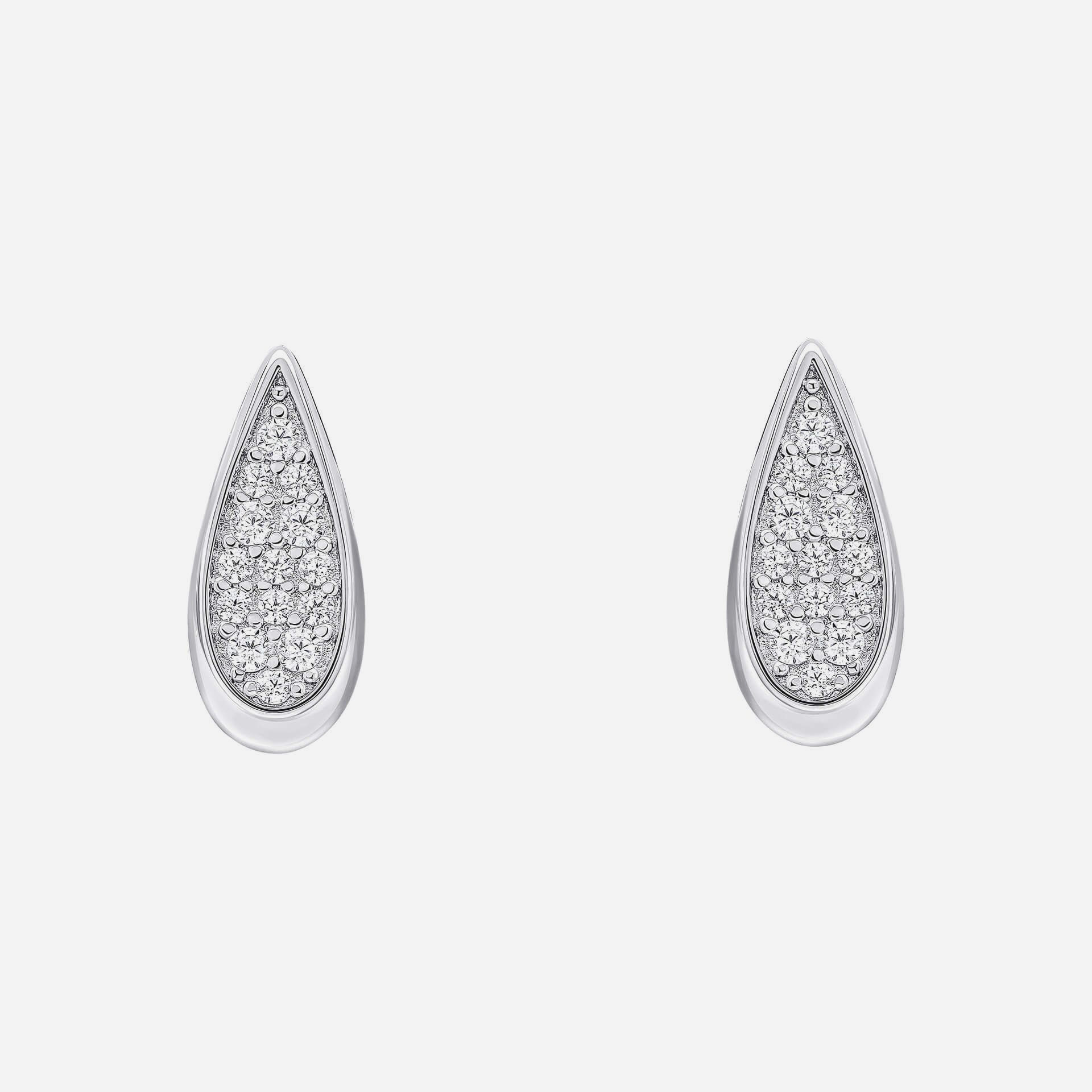 Fiorelli CZ Tilted Droplet Stud Earrings