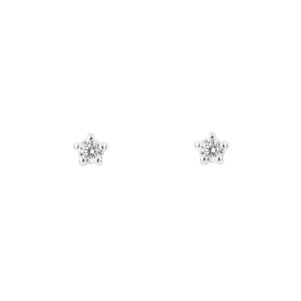 Thumbnail: 2mm Crystal Stud Earrings