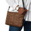 Thumbnail: Crossbody bag, shades of brown geometrical patterns