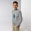 Thumbnail: Youth crewneck sweatshirt, grey hair blue lightning kawai boy