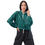 Thumbnail: Women’s cropped windbreaker, green diamond lace design