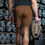 Thumbnail: All-Over Print Unisex Athletic Long Shorts, Brown Geometrical Patterns
