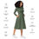 Thumbnail: All-over print long sleeve midi dress, Celtic Crosses, Green