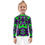 Thumbnail: Kids Rash Guard Neon Green And Purple Splashes And Dots
