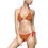 Thumbnail: Women's Bikini Swimsuit Orange Flowers