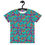Thumbnail: Kids crew neck t-shirt, green purple and yellow geometrical patterns