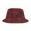Thumbnail: Stylish  Red Floral Print Bucket Hat - Trendy Summer Accessory