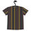 Thumbnail: Kids crew neck t-shirt red yellow and black stripes on a dark gray background