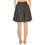 Thumbnail: Skater Skirt, yellow and blue glitteru vertical stripes on a black background