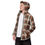Thumbnail: Men’s windbreaker, orange green and white plaid pattern