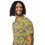 Thumbnail: Men’s slim fit polo, blue line pattern on a yellow background