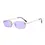 Thumbnail: SHAUNA Fashion Rimless Sunglasses Trending Clear Red Blue Yellow Men Rectangle