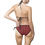 Thumbnail: Women's Bikini Swimsuit Red Sparkly Vertical Lines