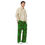 Thumbnail: Green Lace, Red Background All-over print unisex wide-leg pants