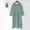 Thumbnail: Vintage 100% Cotton Gauze Summer Dress Solid O-Neck Short Long Basic Outfit