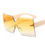 Thumbnail: Fashionable Square Conjoined Eyewear Rimless Sun Glasses Women Oversize Shades