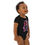 Thumbnail: Organic cotton baby bodysuit, leather wearing slicked back hair character, Rock