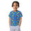 Thumbnail: Kids crew neck t-shirt, yellow pac guy and red ghost on blue background