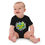 Thumbnail: Organic cotton baby bodysuit, colorful "Level Up" bursting design