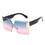 Thumbnail: Fashionable Square Conjoined Eyewear Rimless Sun Glasses Women Oversize Shades