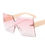 Thumbnail: Fashionable Square Conjoined Eyewear Rimless Sun Glasses Women Oversize Shades