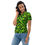 Thumbnail: Women's T-shirt, Neon Green On Black Background