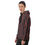 Thumbnail: Unisex Hoodie, Black And Red Vertical Stripes, Stars.